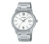Casio MTP-V002D-7B3 - Orologio analogico da uomo con data, quadrante bianco romano