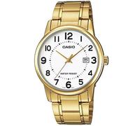 Casio MTP-V002G-7B2UDF Men's Gold-Tone Analog Watch - White Dial