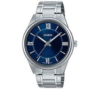 Casio MTP-V005D-2B5 Orologio analogico da uomo con quadrante romano blu in acciaio inossidabile standard