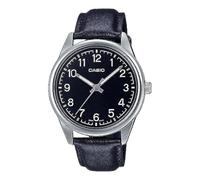 Casio MTP-V005L-1B4 Men's Standard Analog Black Leather Band Black Numbers Dial Watch