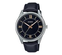 Casio MTP-V005L-1B5 - Orologio analogico da uomo con quadrante nero romano