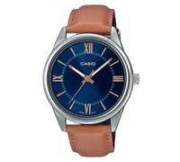 CASIO MTP-V005L-2B5UDF OROLOGIO UOMO PELLE BLU 40mm NUMERI ARABI SOTTOCOSTO