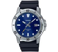 Casio MTP-VD01-2EVUDF Men's Watch - Blue Dial, Leather Strap