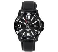 Casio MTP-VD01BL-1B Orologio Abito 50M Pelle Quadrante Nero Quarzo Uomo