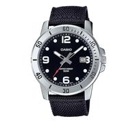 Casio MTP-VD01C-1BV Orologio sportivo analogico da uomo con cinturino in tessuto Enticer quadrante nero 50M