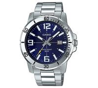 Casio MTP-VD01D-2BVUDF Men's Analog Watch - Stainless Steel Band, Blue Dial