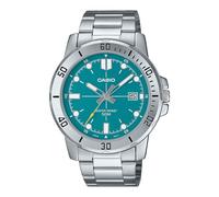 Casio MTP-VD01D-3E2V Orologio sportivo da uomo Enticer in acciaio inossidabile con quadrante verde giada casual analogico, Verde