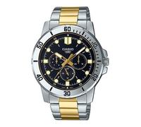 Casio MTP-VD300SG-1EUDF Men's Two-Tone Stainless Steel Watch - Black Dial