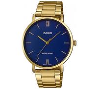 Casio MTP-VT01G-2BUDF Men's Analog Watch - Blue Dial with Gold-Tone Stainless Steel Bracelet