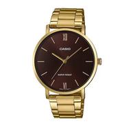 Casio MTP-VT01G-5BUDF Men's Watch - Gold Tone, Brown Dial, 40mm