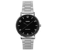 Casio Orologio analogico da uomo MTP-VT03D-1B acciaio inox minimalista nero resistente agli schizzi