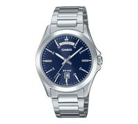 Casio MTP1370D-2A2V - Orologio analogico da uomo standard in acciaio inox, quadrante blu classico, con data e giorno