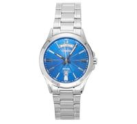 Casio MTP1381D-2AV - Orologio analogico da uomo, stile vintage, classico, in acciaio inossidabile, quadrante blu, con data e giorno