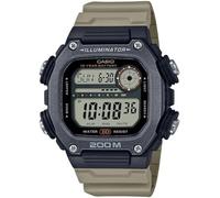 Casio Orologio al quarzo con batteria da 10 anni con cinturino in resina, nero/marrone, Cinturino