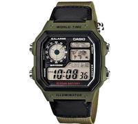 Casio Orologio al quarzo giapponese AE-1200WHB-3BVDF (D101) 39 mm, verde, cinturino