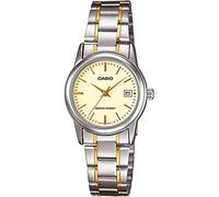 Casio Orologio analogico al quarzo da donna con cinturino argento LTP-V002SG-9AUDF(A928), Argento, 31×25×9.2mm, Orologio al quarzo