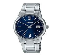 Casio Orologio analogico da uomo con quadrante blu, marrone chiaro::blu, Cinturino