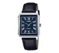 Casio Orologio analogico da uomo Enticer MTP, marrone chiaro::blu, Cinturino