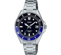 Casio Analogico Acciaio Inossidabile Nero Al Quarzo MDV10D1A2 50M Orologio Uomo