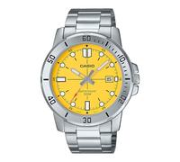 Casio Acciaio Inossidabile Quadrante Giallo MTP-VD01D-9EV 50M Orologio da Uomo