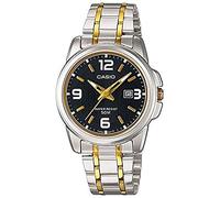 Casio Orologio da donna - LTP-1314SG-1AVDF quadrante nero, cinturino argentato