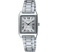Casio Orologio da polso da donna al quarzo classico cinturino in acciaio inox grigio cassa in ottone display analogico bianco - LTP-V007D-7B