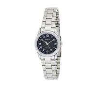 Casio Orologio da polso da donna al quarzo classico cinturino in acciaio inox grigio cassa in ottone display analogico nero - LTP-V001D-1B