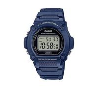 Casio Orologio da polso da uomo al quarzo sport bracciale e cassa in resin di colore blue display analogico black - W-219H-2A
