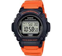 Orologio Uomo CASIO W-219H-4AVDF Silicone Arancione Chrono Alarm Sub 50mt