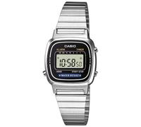 Orologio CASIO Vintage LA670W-1A Donna Acciaio Nero Chrono Classico Digitale FIV