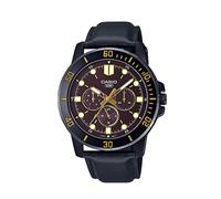 Casio Orologio da uomo analogico con quadrante marrone-MTP-VD300BL-5EUDF, Nero, Cinturino