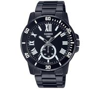 Casio MTP-VD200B-1BUDF Men's Watch - Black Dial, Stainless Steel Bracelet