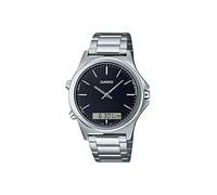 Casio Orologio da uomo analogico quadrante nero, Nero, Classico