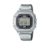 Casio Orologio da uomo W-218H-1AVCF classico al quarzo con display digitale, Argento, Bracciale