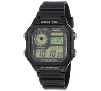 Casio Orologio digitale digitale da uomo con quadrante nero - AE-1200WH-1BVDF (D098), Nero e oro, Digitale