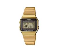 Casio Orologio Digitale Donna con Cinturino in Acciaio Inox A700WEG-9AEF