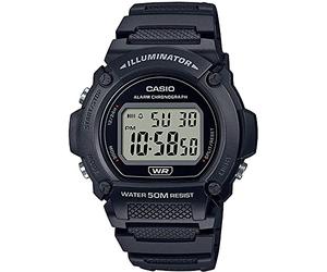 Casio Orologio Digitale Standard Serie W-219 Uomo Chippukashi, Modello Overseas, Nero W-219H-1AV, Cinturino Nero W-219H-1AV, Nero W-219h-1av, Cinturino