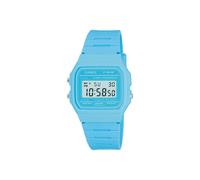 Casio Orologio Quarzo Unisex, misura cassa 37.00mm con quadrante LCD Digitale e cinturino Blu in Rubber Strap F-91WC-2AEF