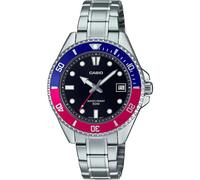 Casio Analogico Pepsi Bezel Giappone Mov't Al Quarzo MDV-10D-1A3 Orologio Uomo
