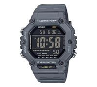 Casio Orologio da uomo digitale AE-1600H-8BV grigio militare - grande schermo LCD nero, impermeabile 100 m, batteria 10 anni, grigio