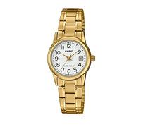 Casio Orologio per le donne al quarzo, display analogico e cinturino in acciaio inossidabile LTP-V002G-7B2UDF, Oro, 31×25×9.2mm, Bracciale