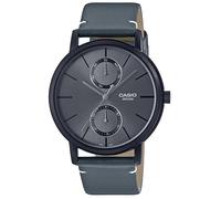 Casio Orologio Quadrante Multiplo al Quarzo Uomo con Cinturino in Pelle MTP-B310BL-1AVEF