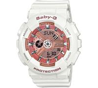 Casio Orologio Quarzo Donna, misura cassa 43.00mm con quadrante LCD Analogico e Digitale e cinturino Bianco in Rubber Strap BA-110-7A1ER