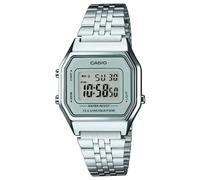 Casio Orologio Quarzo Unisex, misura cassa 28.00mm con quadrante LCD Digitale e cinturino Argento in Cinturino in metallo LA680WEA-7EF