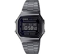Casio Orologio Quarzo Unisex, misura cassa 36.00mm con quadrante LCD Digitale e cinturino Nero in Cinturino in metallo A168WEGG-1BEF