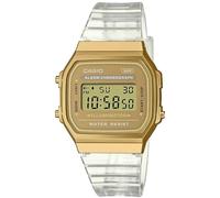 Casio Orologio Quarzo Unisex, misura cassa 36.00mm con quadrante Oro Digitale e cinturino Chiaro in Plastic/Resin Bracelet A168XESG-9AEF