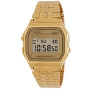 Casio Orologio Quarzo Unisex, misura cassa 37.00mm con quadrante Oro Digitale e cinturino Oro in Cinturino in metallo A158WETG-9AEF