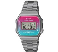 Casio Orologio Quarzo Unisex, misura cassa 37.00mm con quadrante Two tone Digitale e cinturino Argento in Cinturino in metallo A168WERB-2AEF