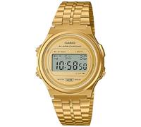Casio Orologio Quarzo Unisex, misura cassa 38.80mm con quadrante Oro Digitale e cinturino Oro in Cinturino in metallo A171WEG-9AEF