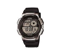 Casio Orologio Quarzo Uomo, misura cassa 43.00mm con quadrante LCD Digitale e cinturino Nero in Rubber Strap AE-1000W-1A2VEF